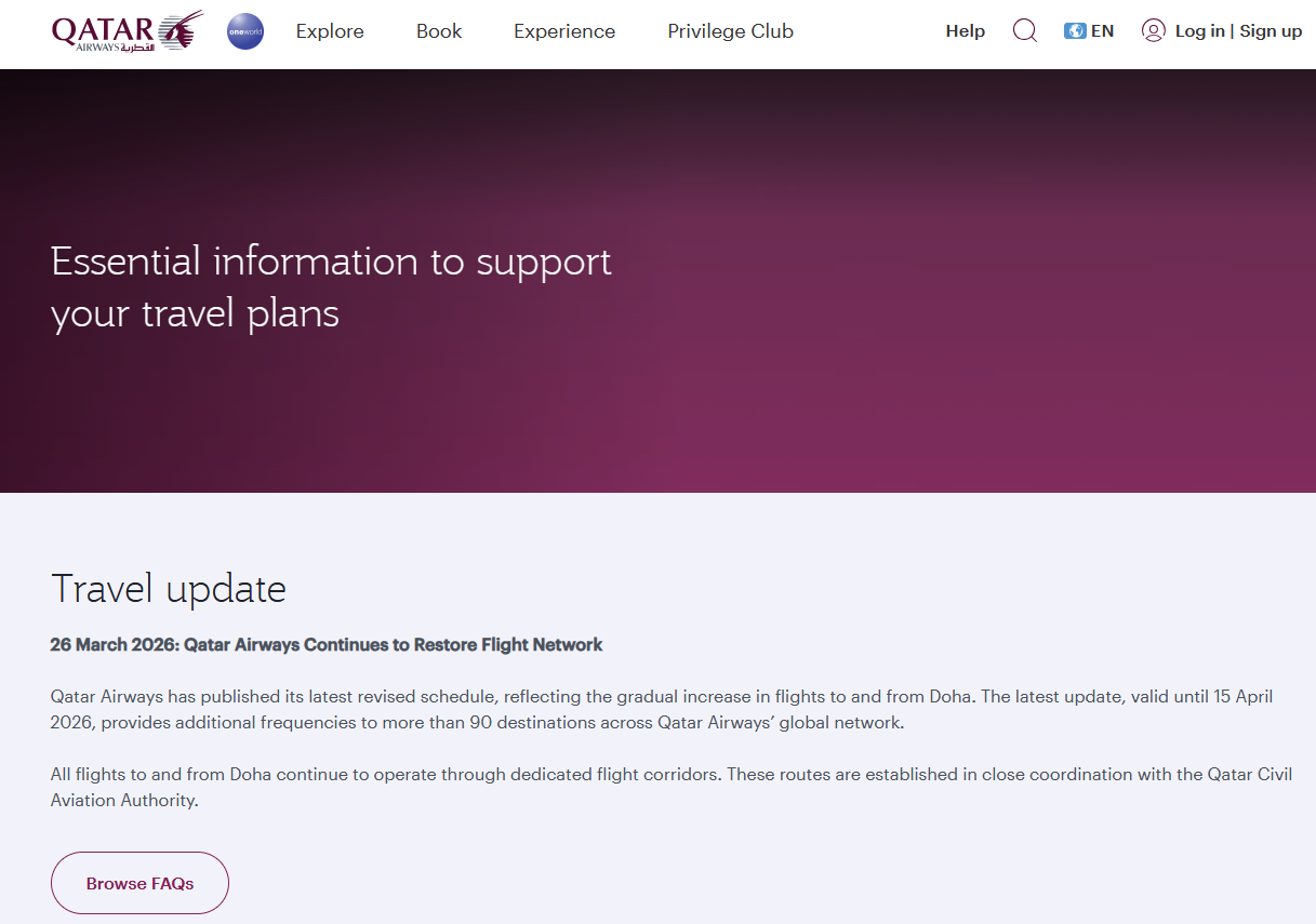 Qatar Airways travelreport