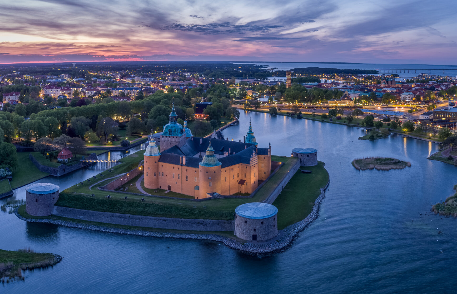 Flygbild Kalmar Slott travelreport