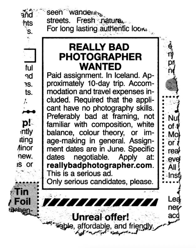 Icelandair - Really bad photographer wanted