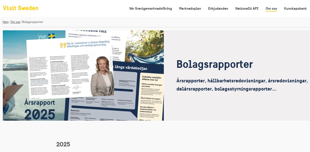 Visit sweden travelreport